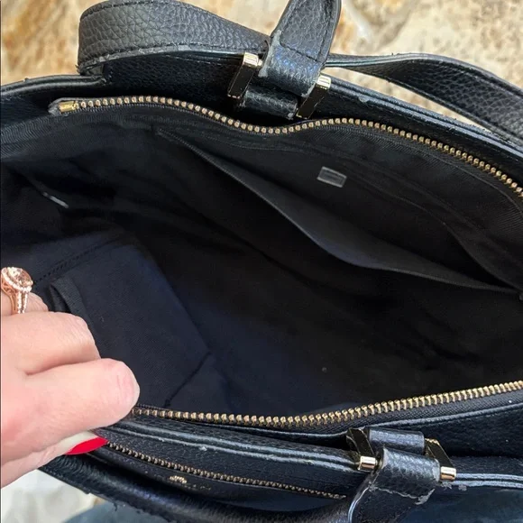 Lanvin Black Crossbody Bag with Gold Accents - Picture 13 of 15